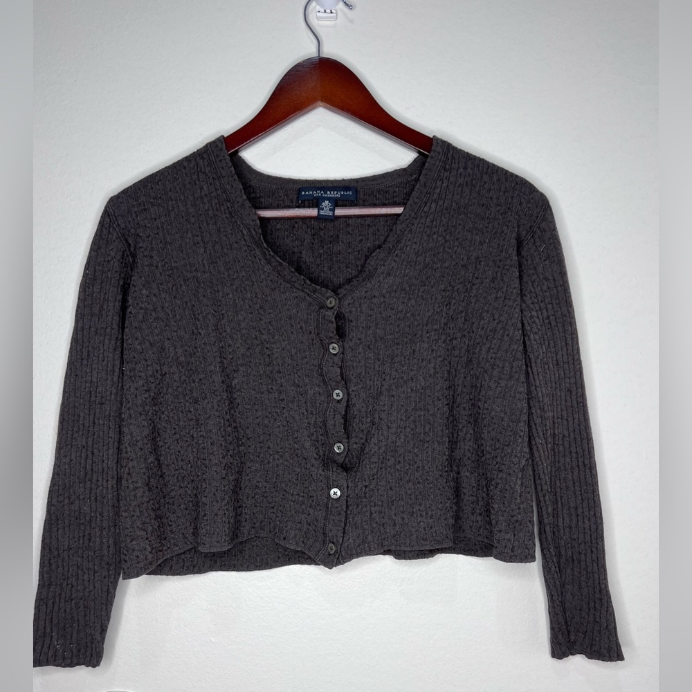 Banana Republic Women's Silk Cashmere Cropped Cardigan Size M